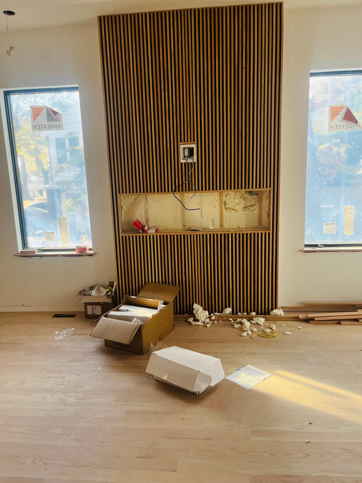 Slat wall feature